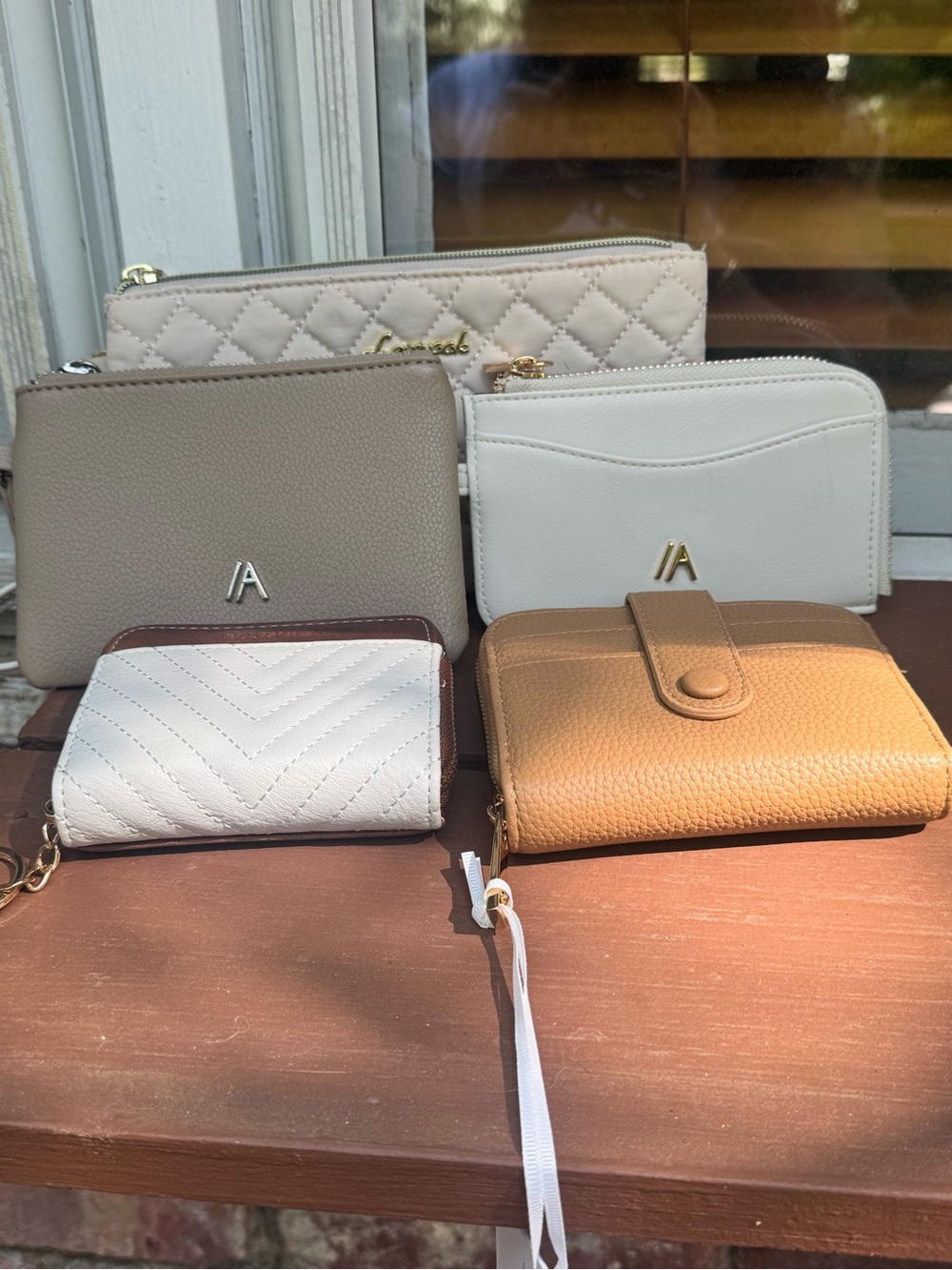 Assorted Women's Wallet Set in Cream, Beige & Tan & taupe